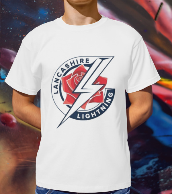 Lancashire Lightning Red Rose Emblem T-Shirt