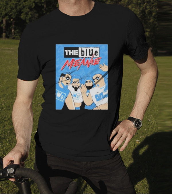 The Blue Meanie NWo Wrestling Comic Style Group T-Shirt