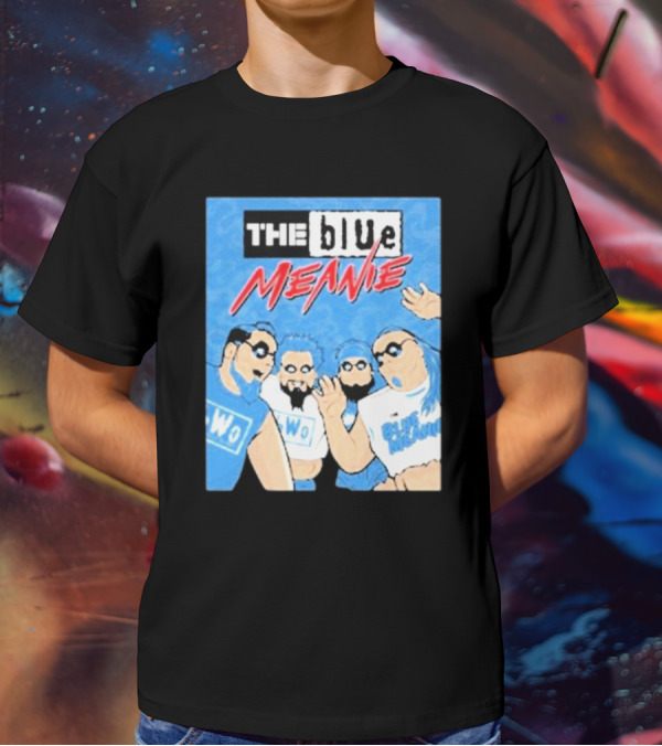 The Blue Meanie NWo Wrestling Comic Style Group T-Shirt