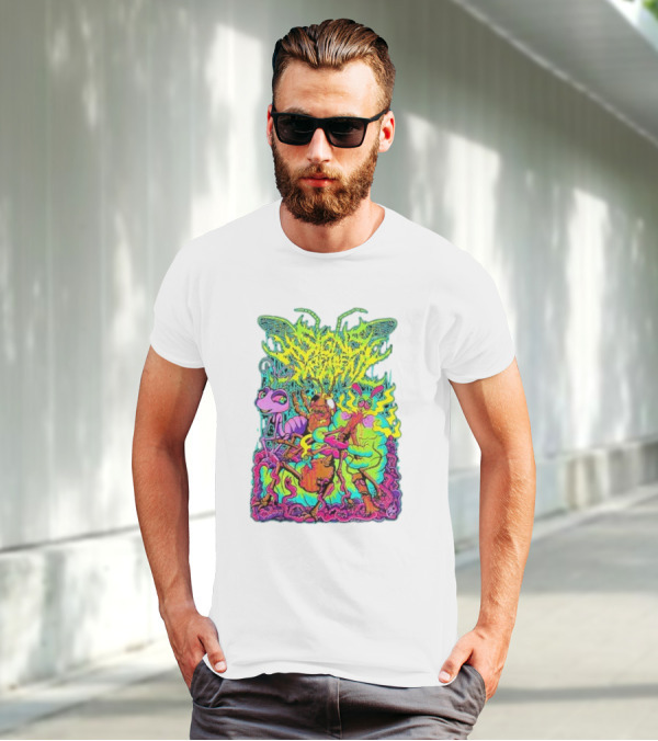 Signs Of The Swarm A Swarm’s Life Neon Psychedelic Insect Adventure T-Shirt
