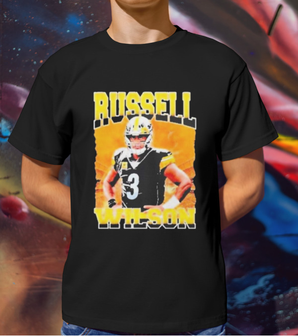 Russell Wilson Vintage Steelers Colors T-Shirt