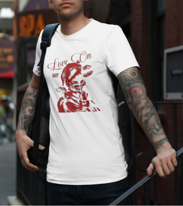 Selenagomez Love On Red Lips And Figure T-Shirt