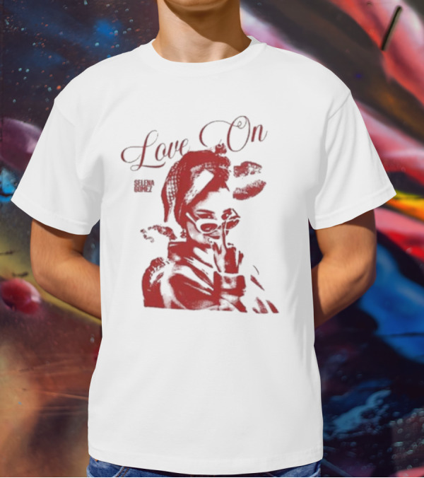 Selenagomez Love On Red Lips And Figure T-Shirt