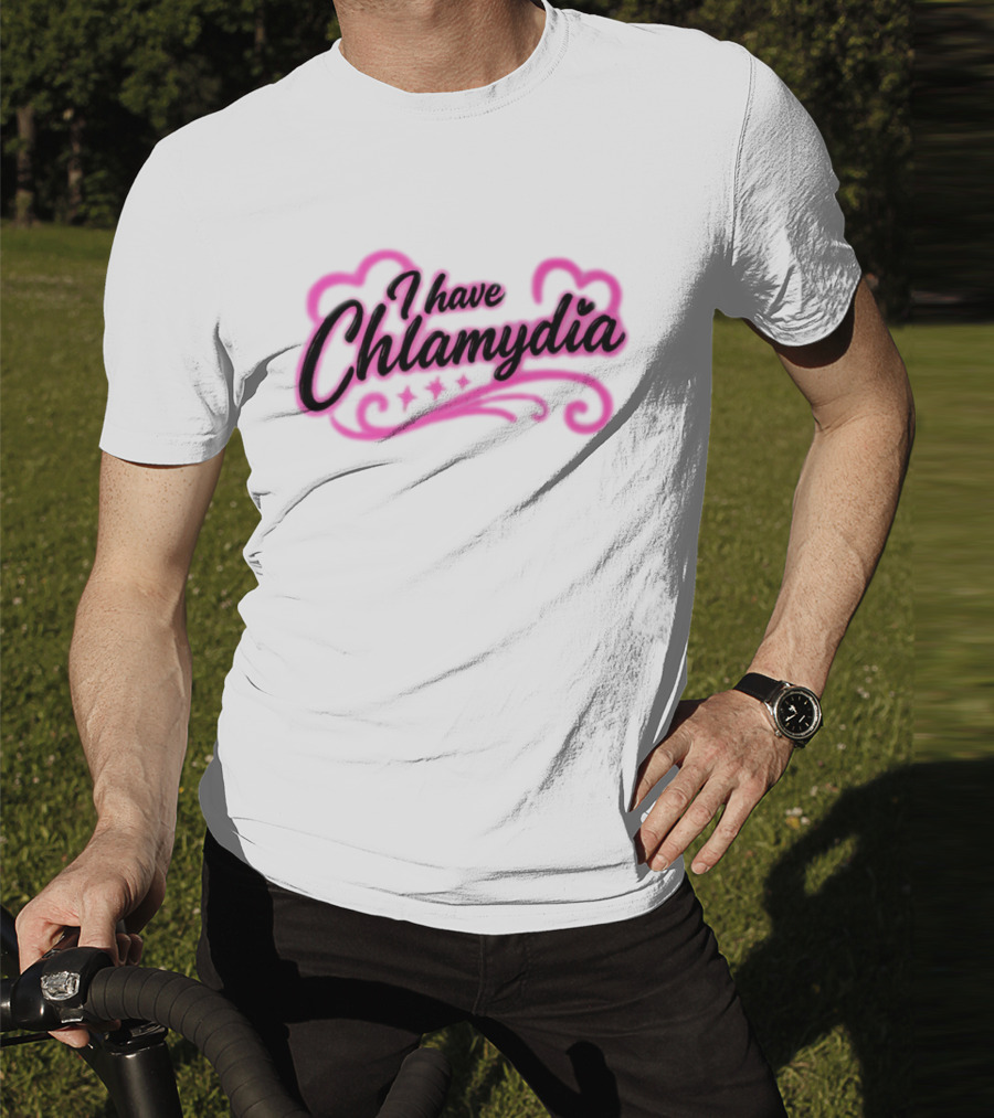 I Have Chlamydia Heart Pink Swirls T-Shirt