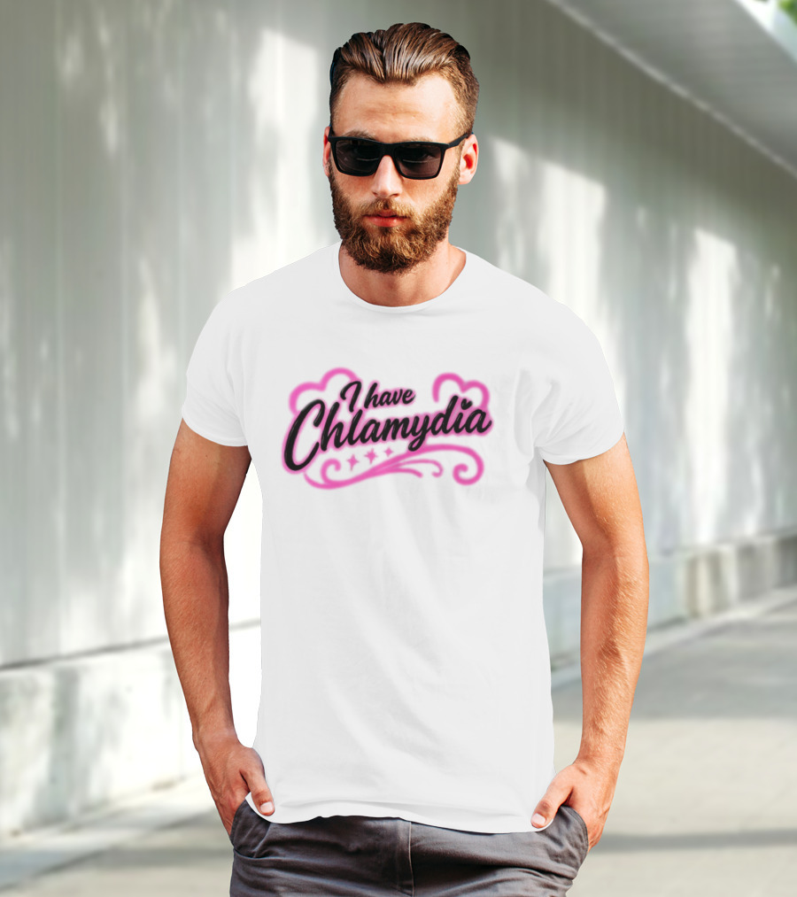 I Have Chlamydia Heart Pink Swirls T-Shirt