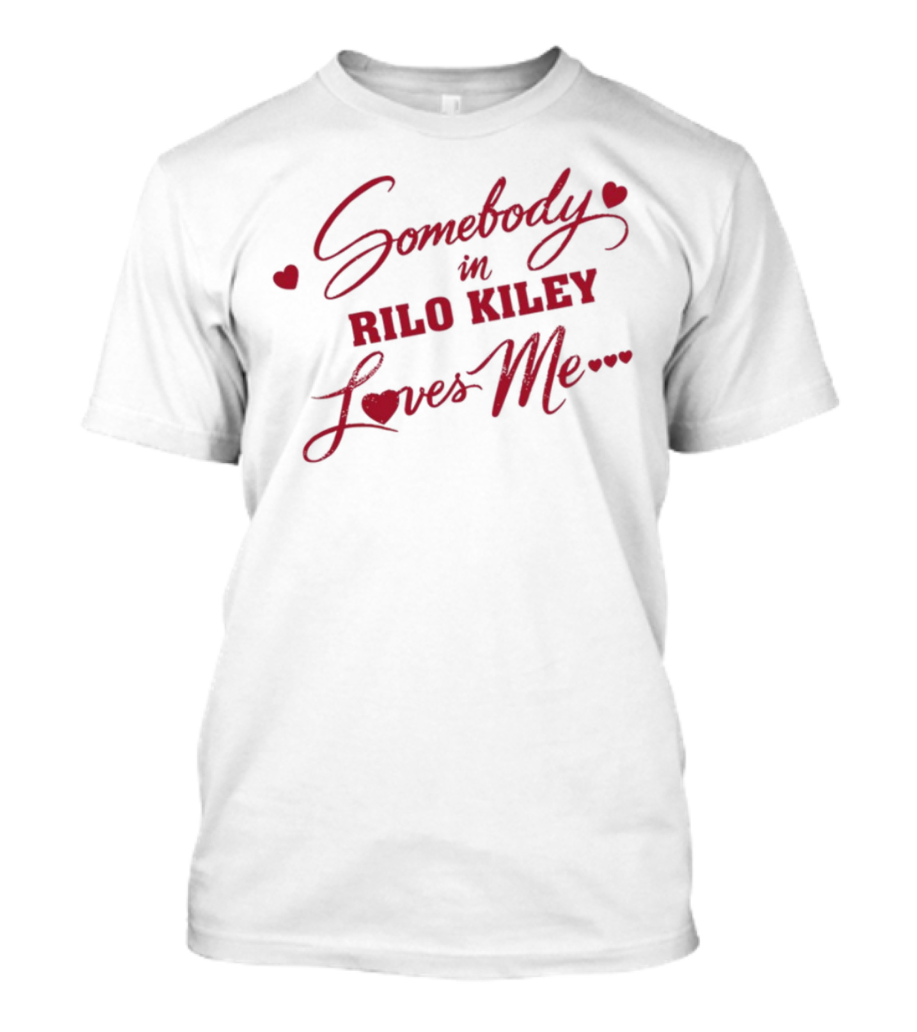 Somebody In Rilo Kiley Loves Me Hearts Design T-Shirt