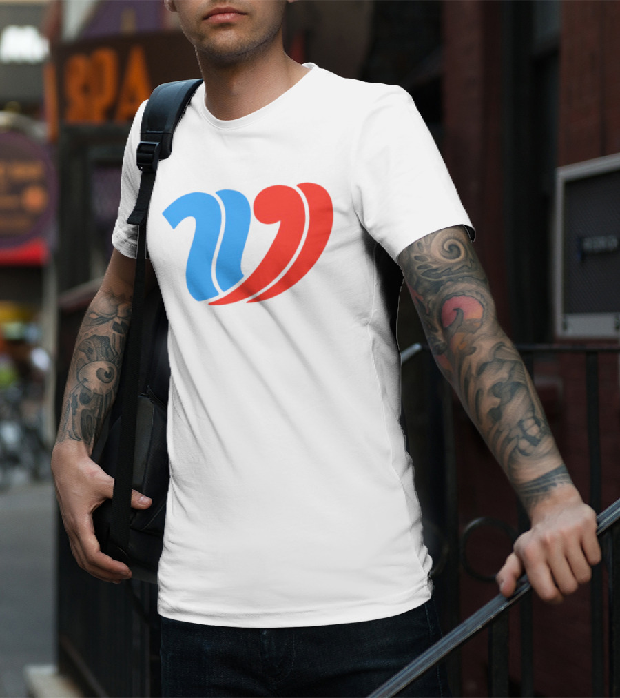 Vulfansa Blue Red Stylized W Icon T-Shirt