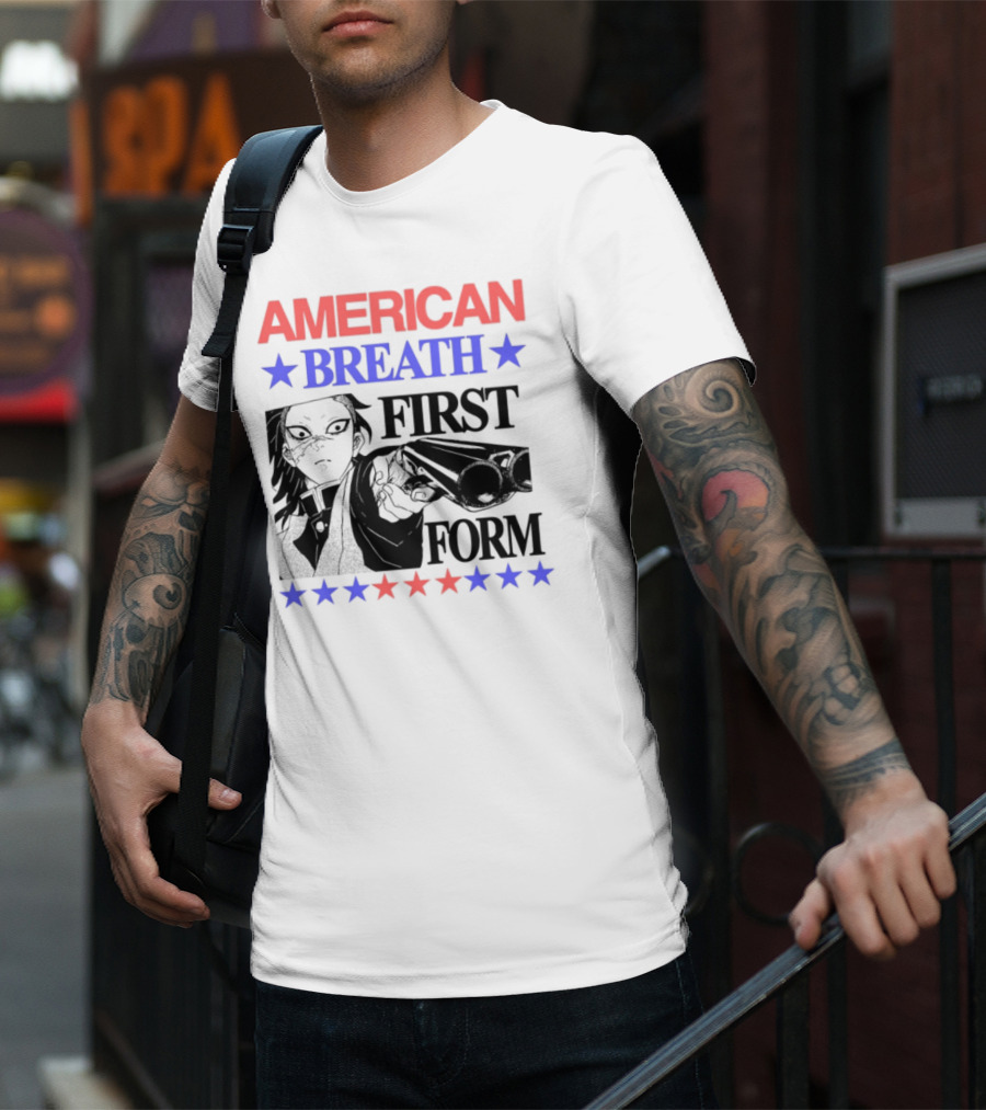 Hoshis American Breath First Form Stars Banner T-Shirt