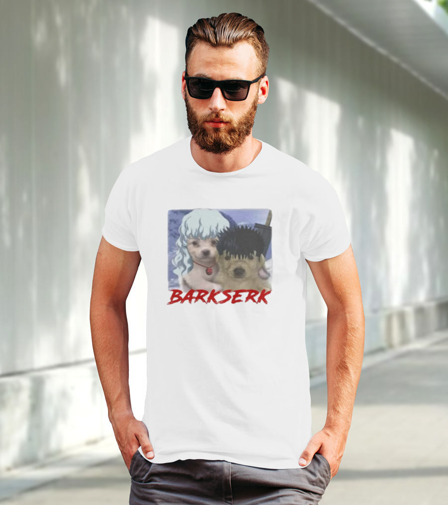 Retro Anime Barkserk Dog Characters Parody T-Shirt