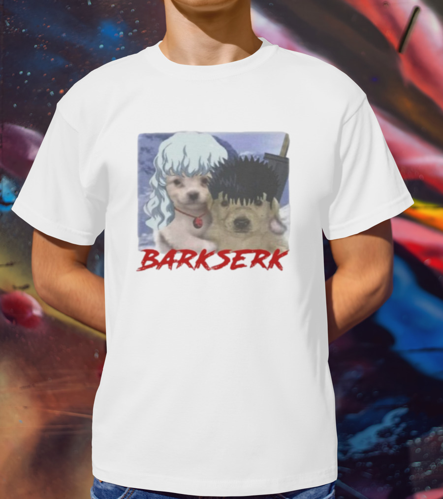 Retro Anime Barkserk Dog Characters Parody T-Shirt