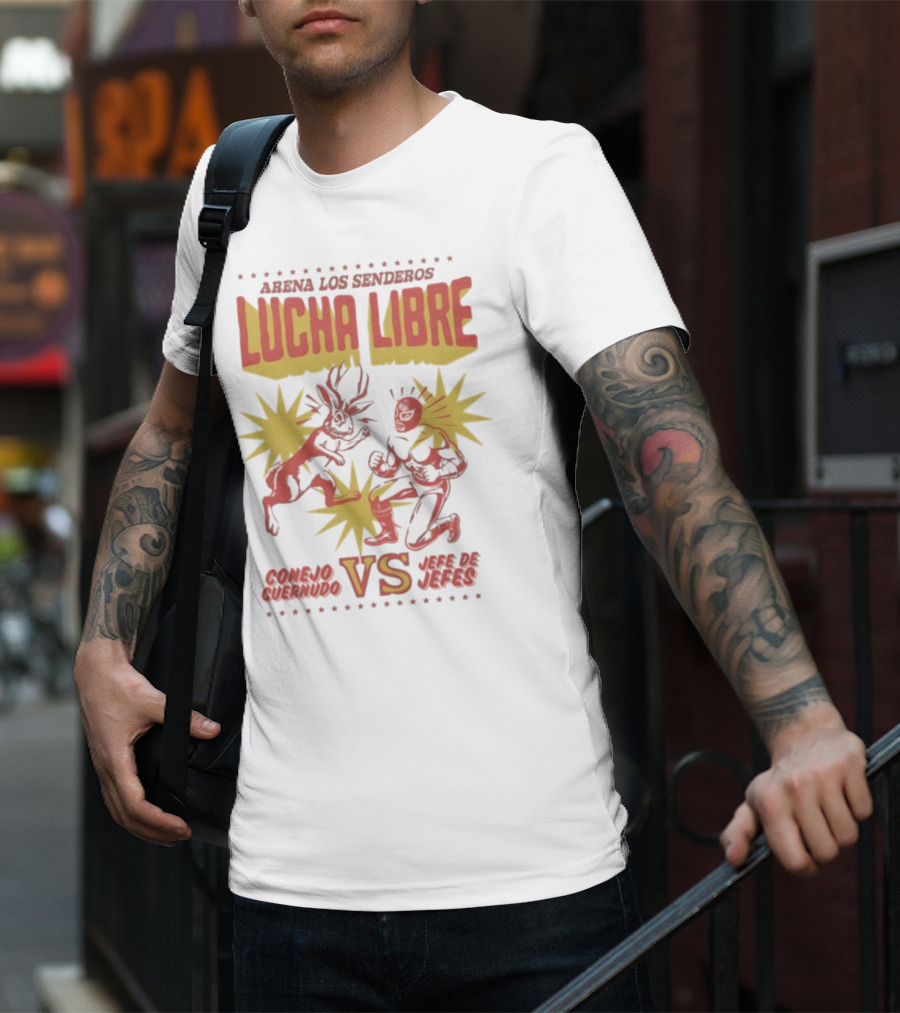 Arena Los Senderos Lucha Libre Conejo Cornudo VS Jefe De Jefes Classic Matchup T-Shirt
