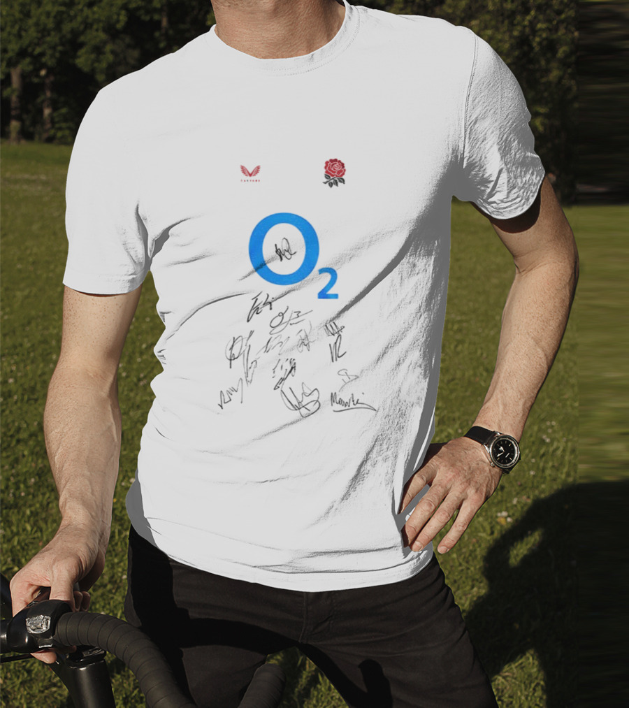 England 2025 Women's Rugby World Cup Champions O2 Signatures T-Shirt