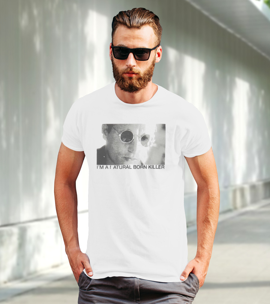 I'm A Natural Born Killer Mickey Knox Bold Grayscale Image T-Shirt