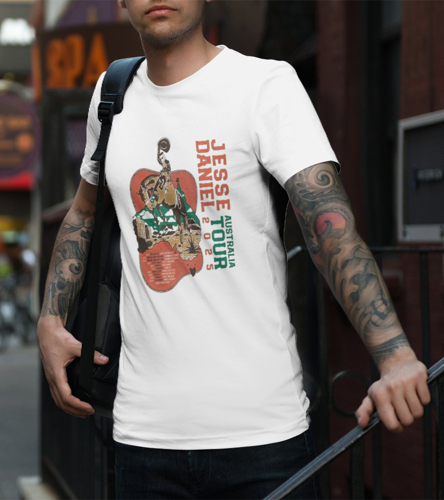 Jesse Daniel Australia Tour 2025 Tiru Forsyth Cowboy Retro Western Style T-Shirt