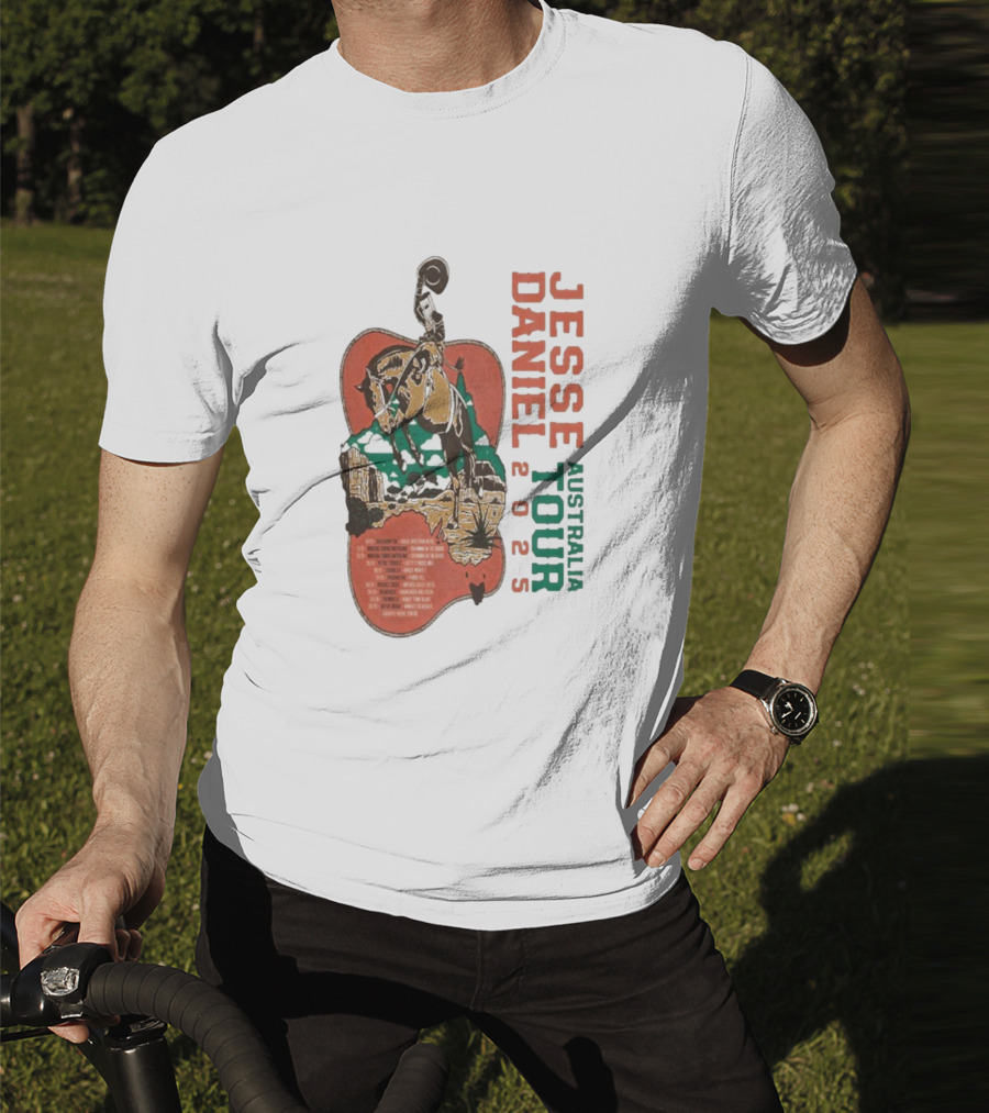 Jesse Daniel Australia Tour 2025 Tiru Forsyth Cowboy Retro Western Style T-Shirt