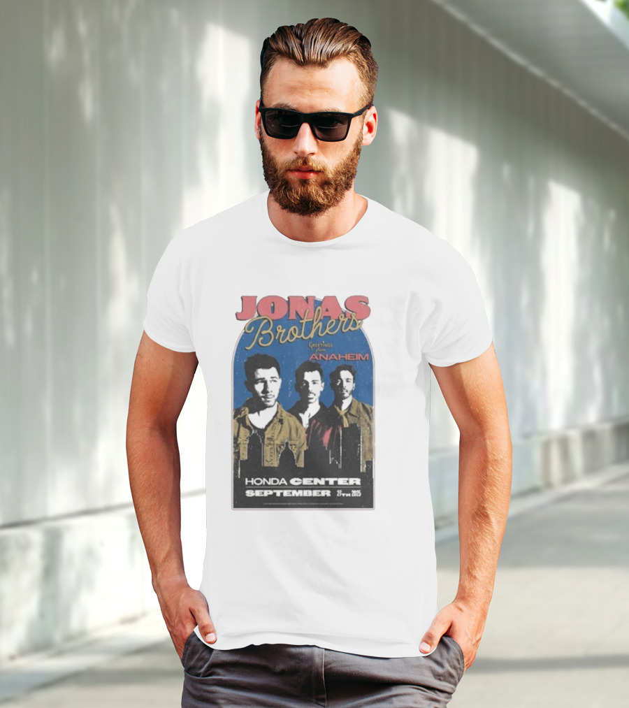 Jonas Brothers Greetings From Anaheim Honda Center September 27 2025 T-Shirt