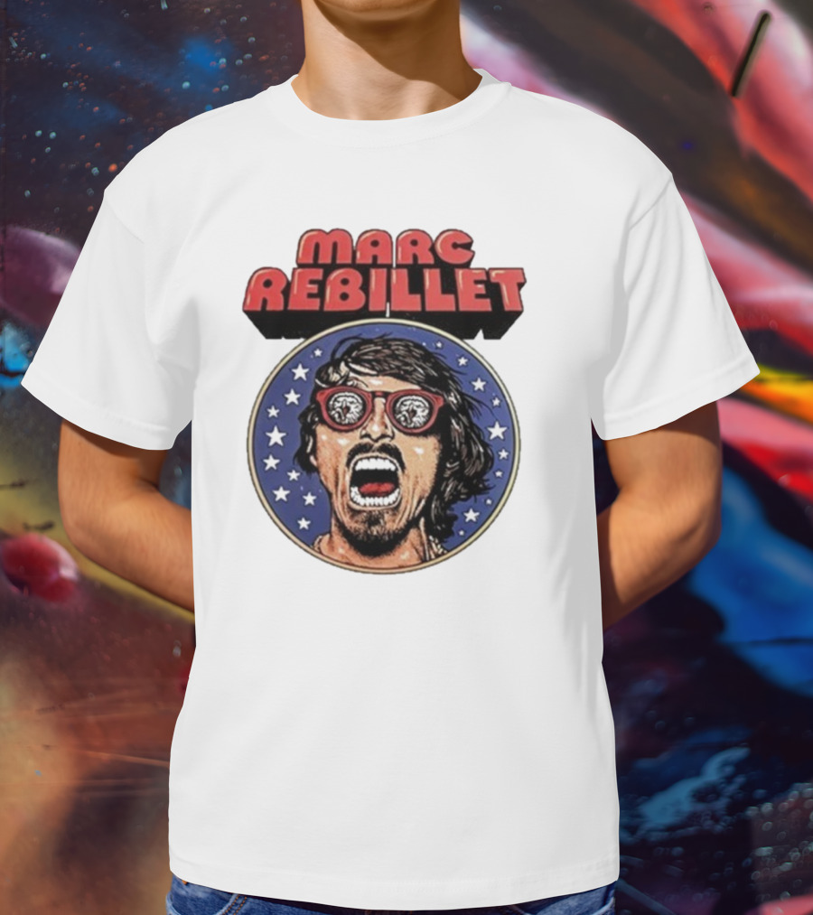 Marc Rebillet North America Tour 2025 Retro Stars Sunglasses Head T-Shirt