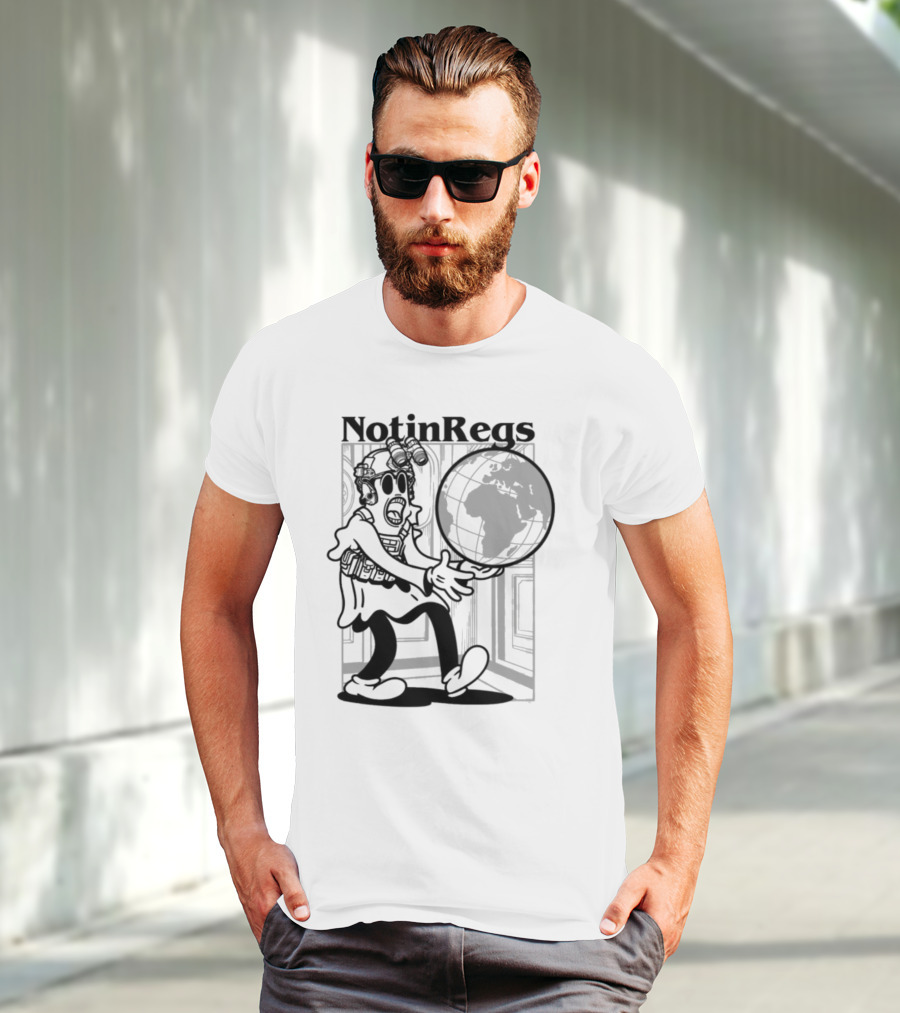 Notinregs Character Holding Globe Global Invasion T-Shirt