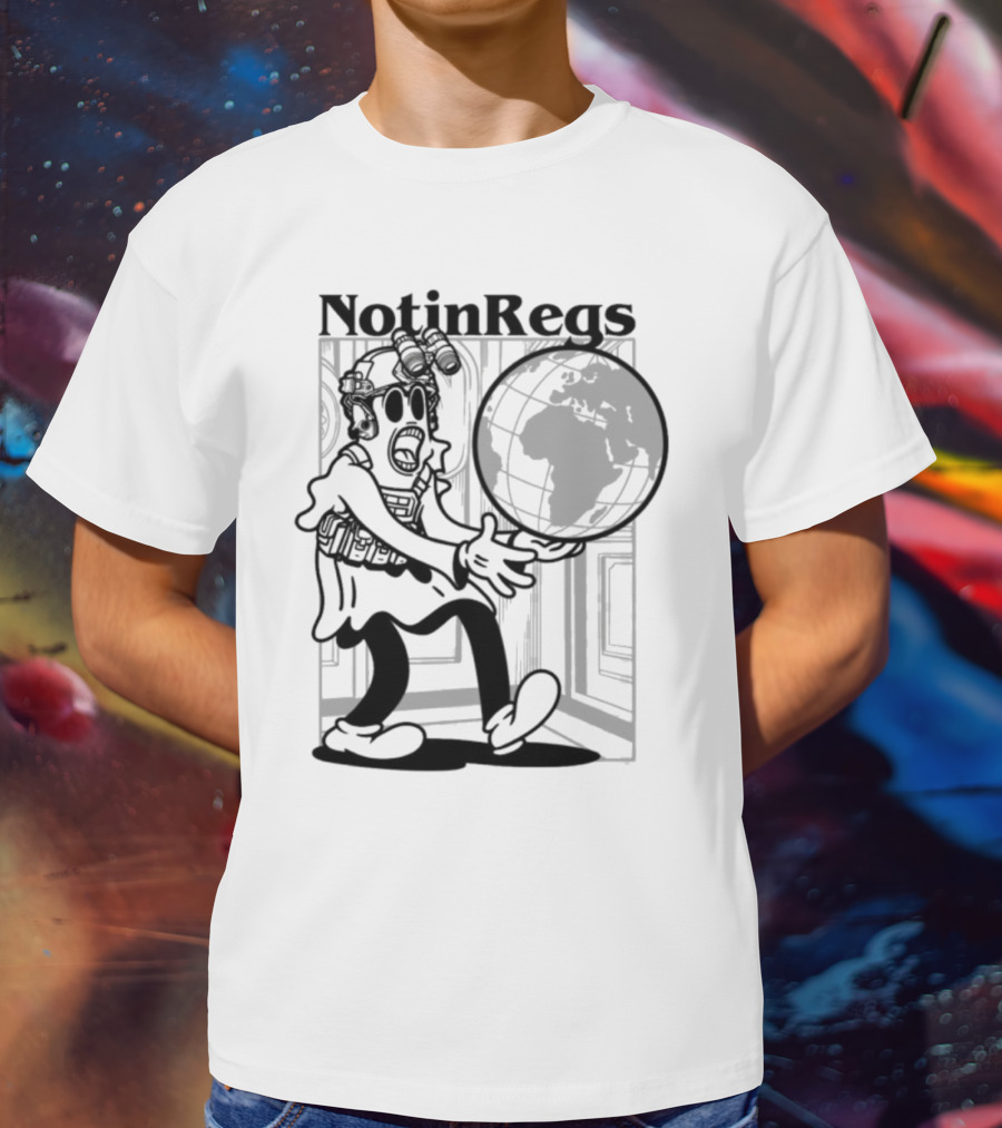 Notinregs Character Holding Globe Global Invasion T-Shirt