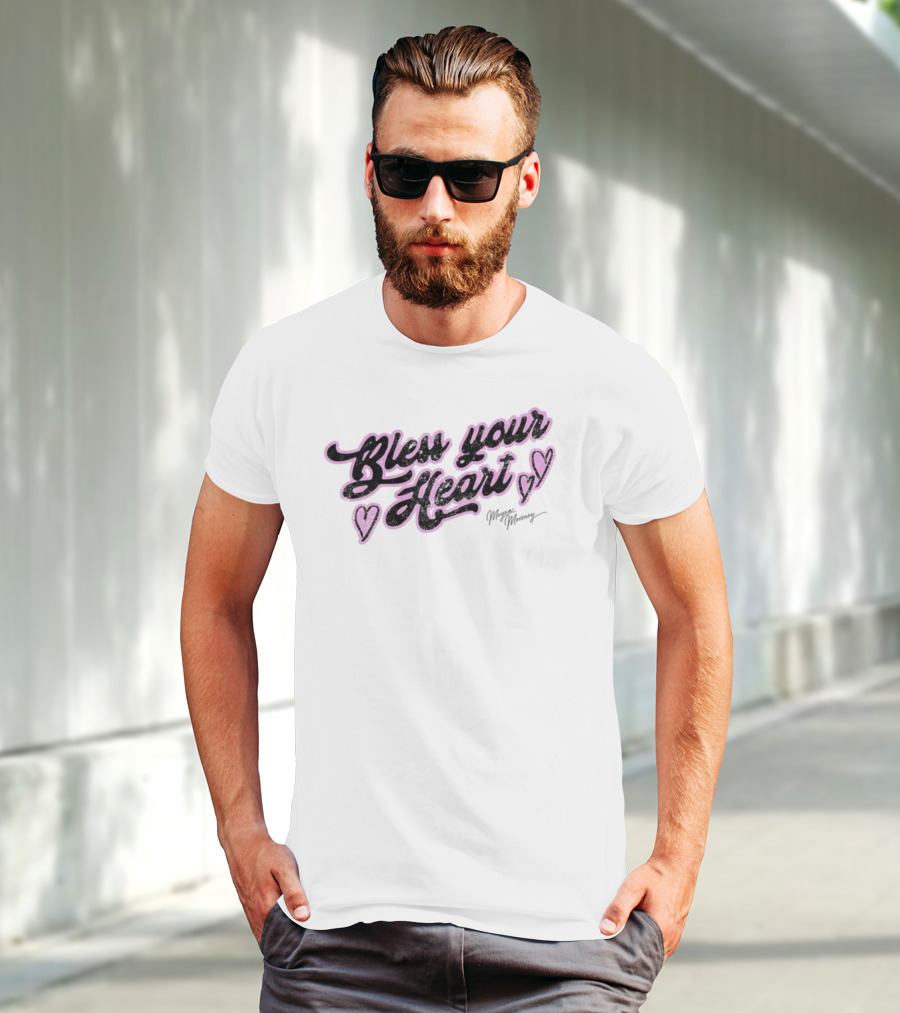Bless Your Heart Megan Moroney Signature Pink Hearts T-Shirt