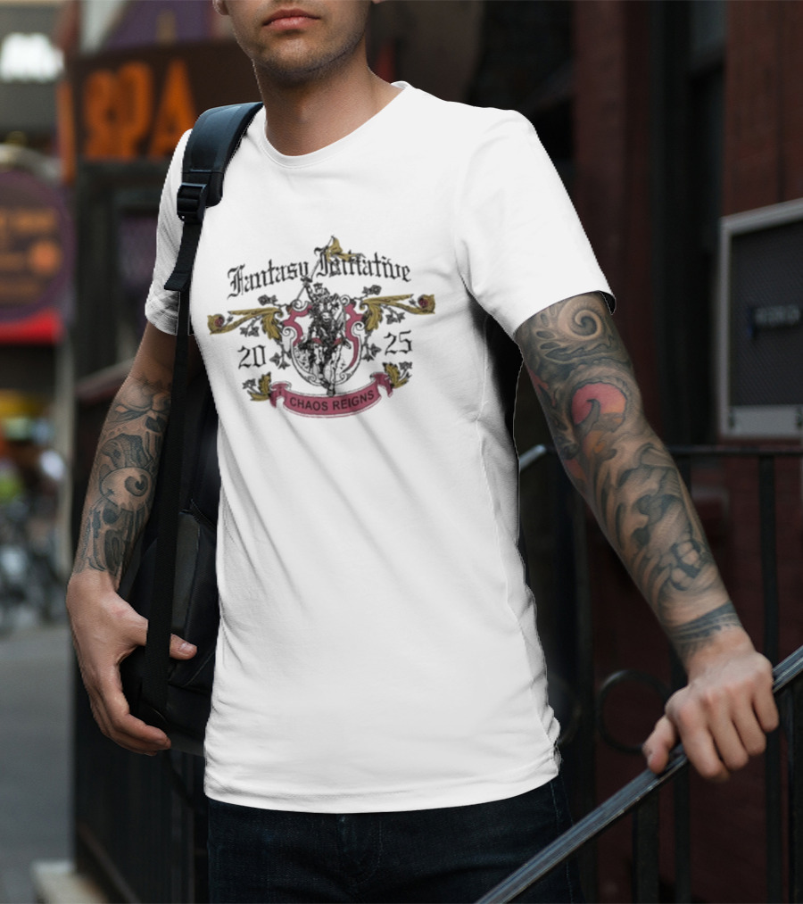 Fantasy Initiative 2025 Chaos Reigns Medieval Crest T-Shirt