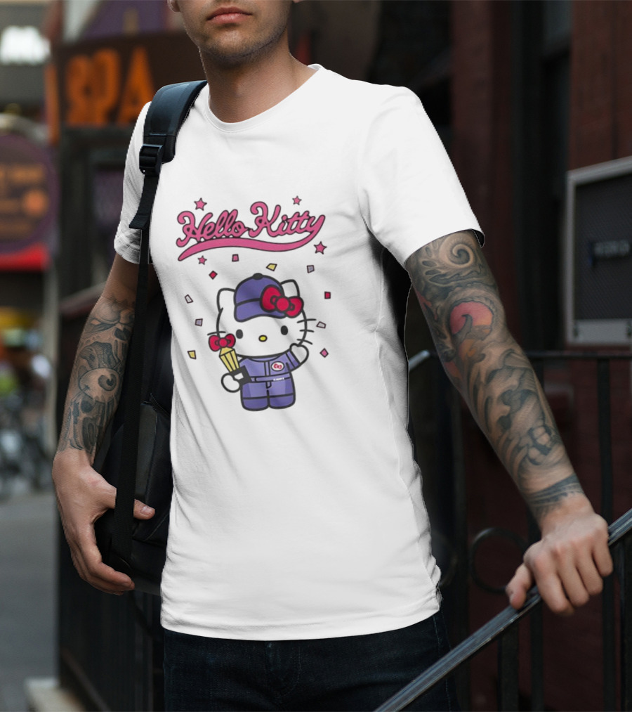 Hello Kitty Racing Champion With Trophy And Stars T-Shirt
