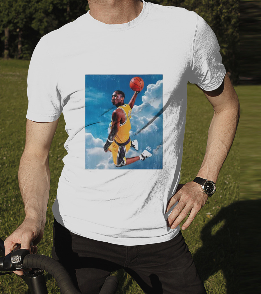 Mamba Sky High Basketball Legend Jumping Through Clouds T-Shirt