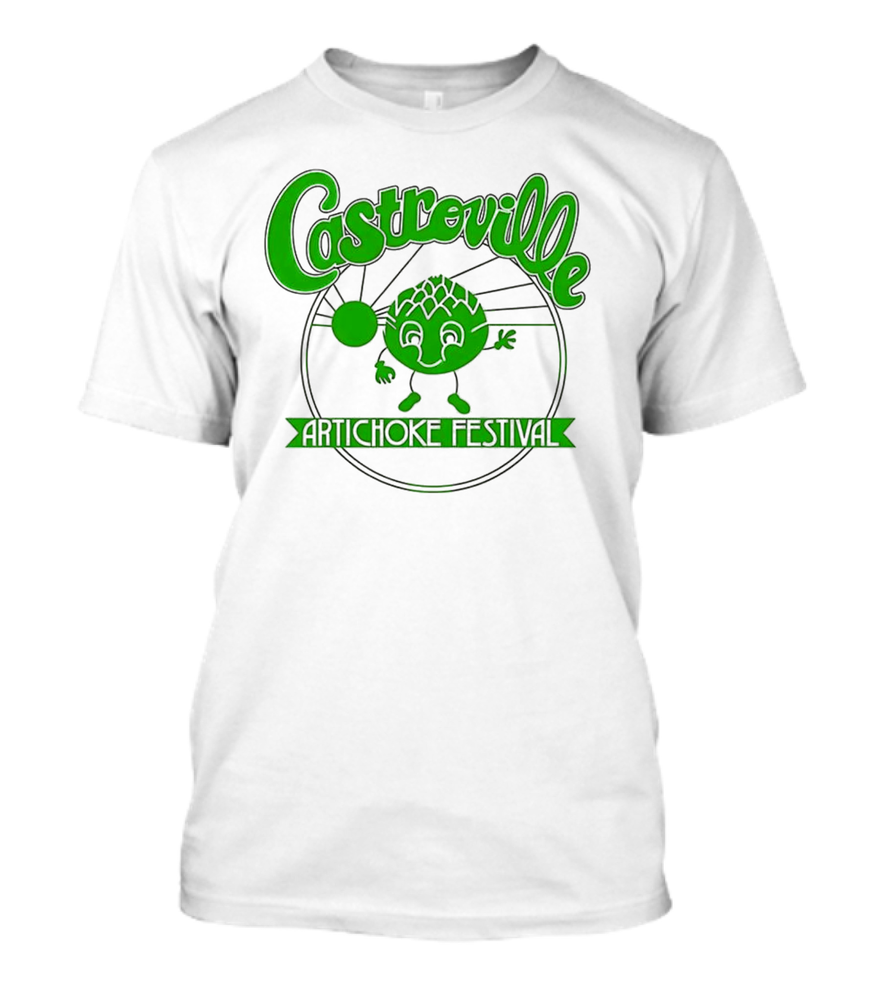 Castroville Artichoke Festival Fun Green Character T-Shirt