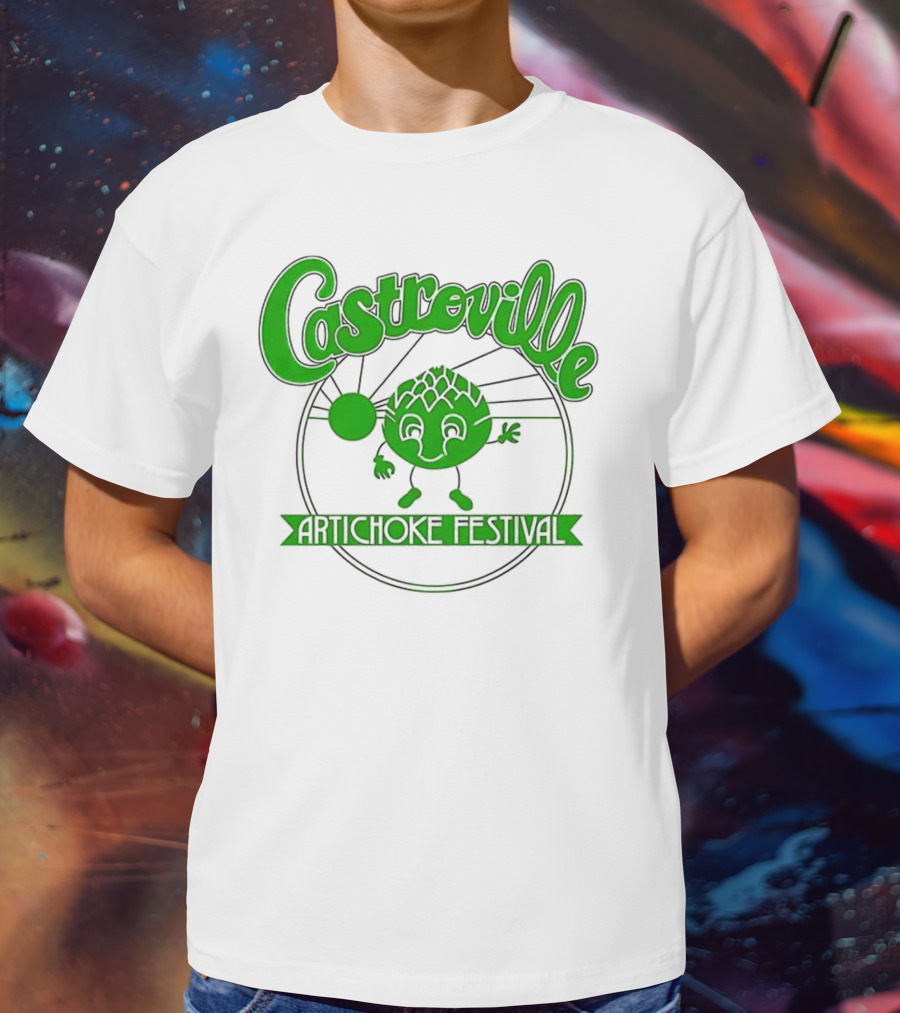 Castroville Artichoke Festival Fun Green Character T-Shirt