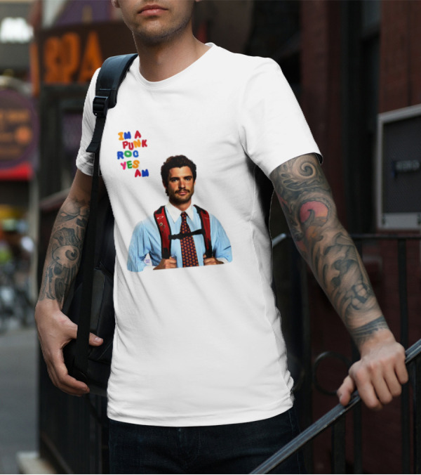 I'm A Punk Rocker Yes I Am Businessman With Backpack T-Shirt