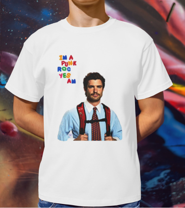 I'm A Punk Rocker Yes I Am Businessman With Backpack T-Shirt