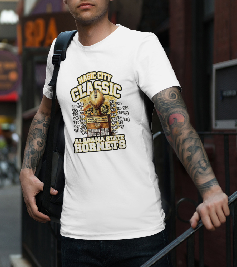 Magic City Classic Alabama State Hornets Birmingham Legion Field Championship Years T-Shirt
