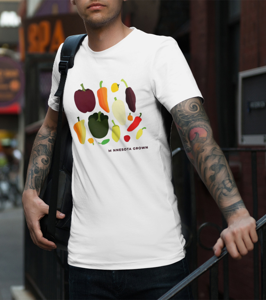 Minnesota Grown Colorful Peppers Variety T-Shirt