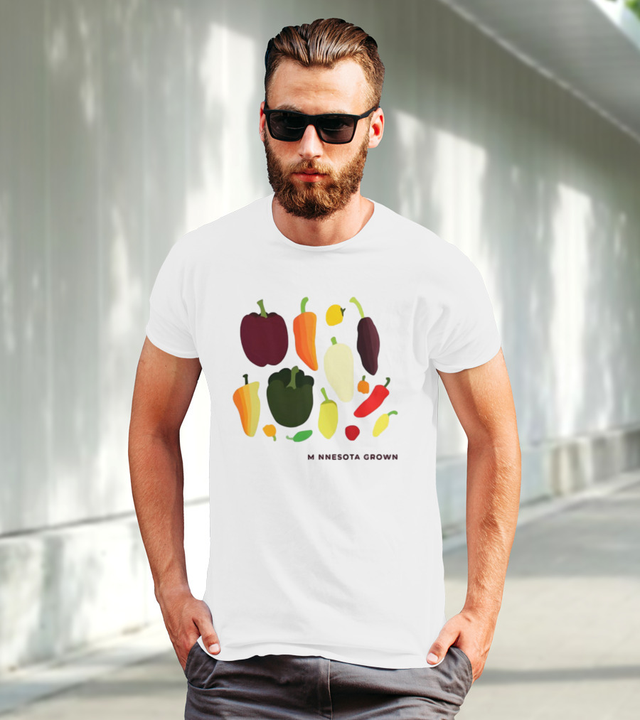 Minnesota Grown Colorful Peppers Variety T-Shirt