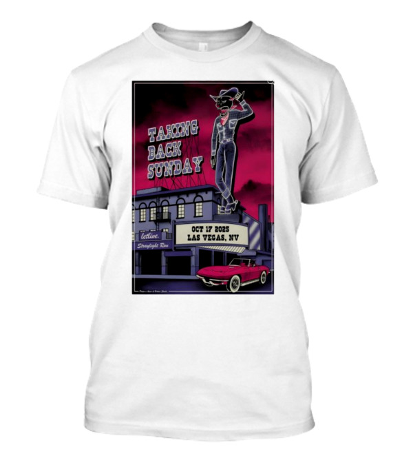 Taking Back Sunday Oct 17 2025 Las Vegas NV Concert Letlive Straylight Run T-Shirt