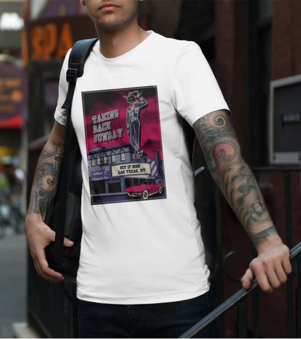 Taking Back Sunday Oct 17 2025 Las Vegas NV Concert Letlive Straylight Run T-Shirt