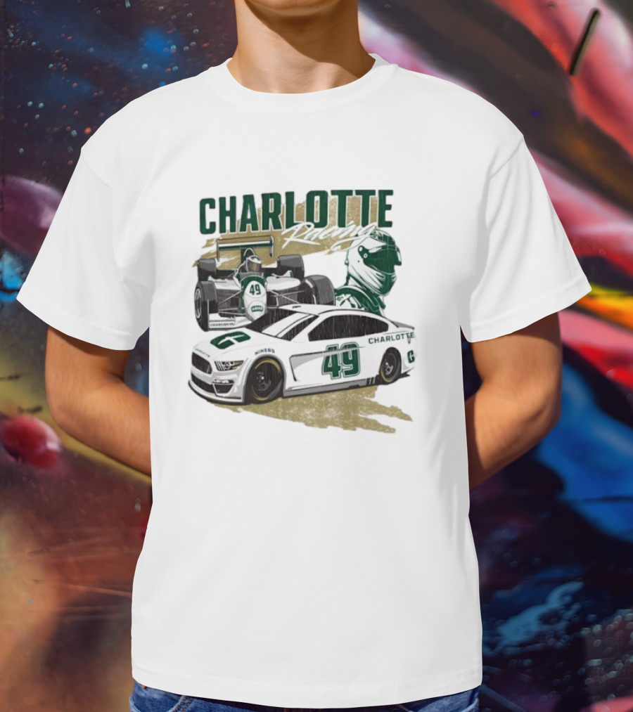 Charlotte Racing Car 49 UNC Niners Racing Team T-Shirt