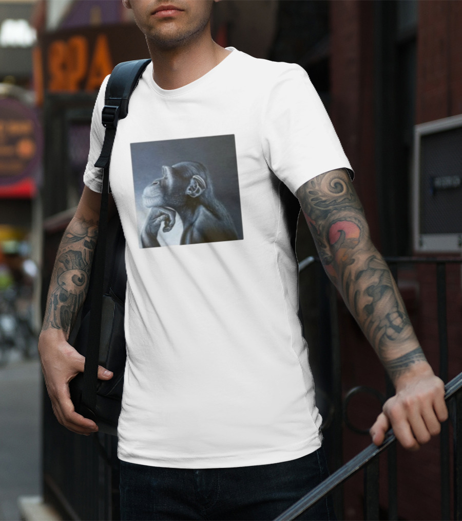 Monkey Rage Thoughtful Pose T-Shirt