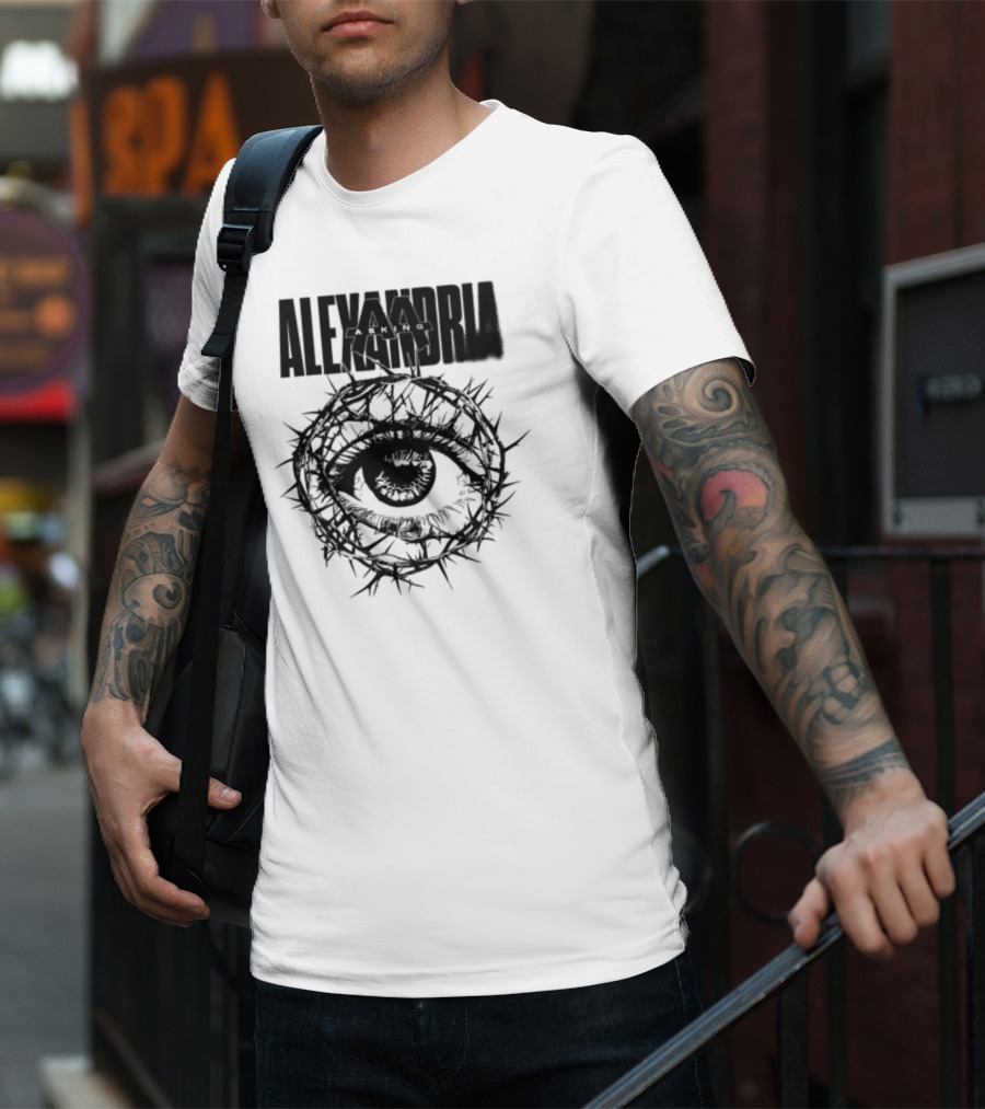 Asking Alexandria Stand Up And Scream Thorn Eye Design T-Shirt