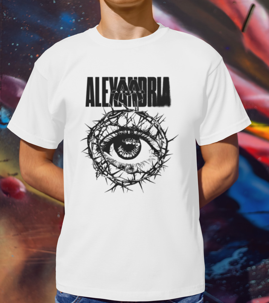 Asking Alexandria Stand Up And Scream Thorn Eye Design T-Shirt