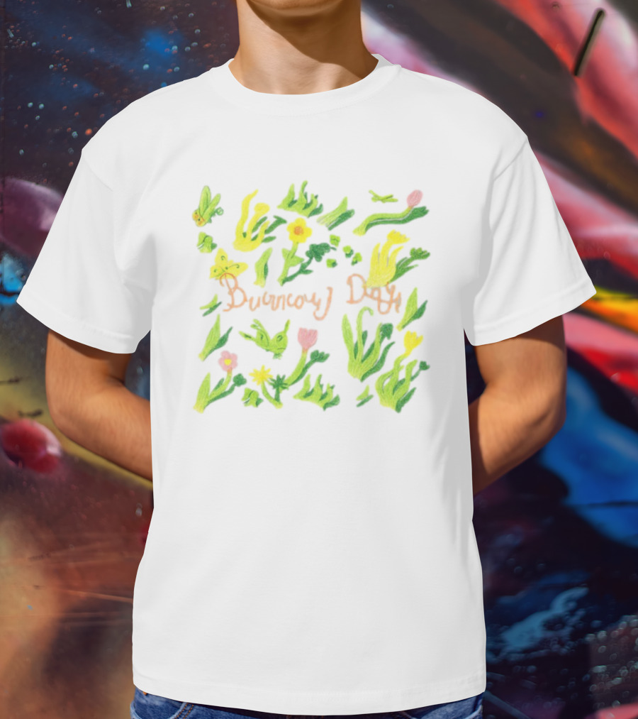 Burnout Days Pastel Floral Pattern T-Shirt