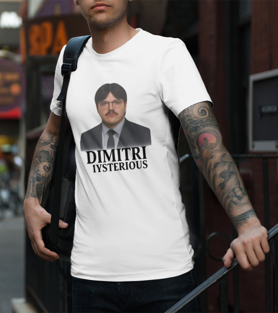 Dimitri Mysterious Suit Glasses Mustache T-Shirt