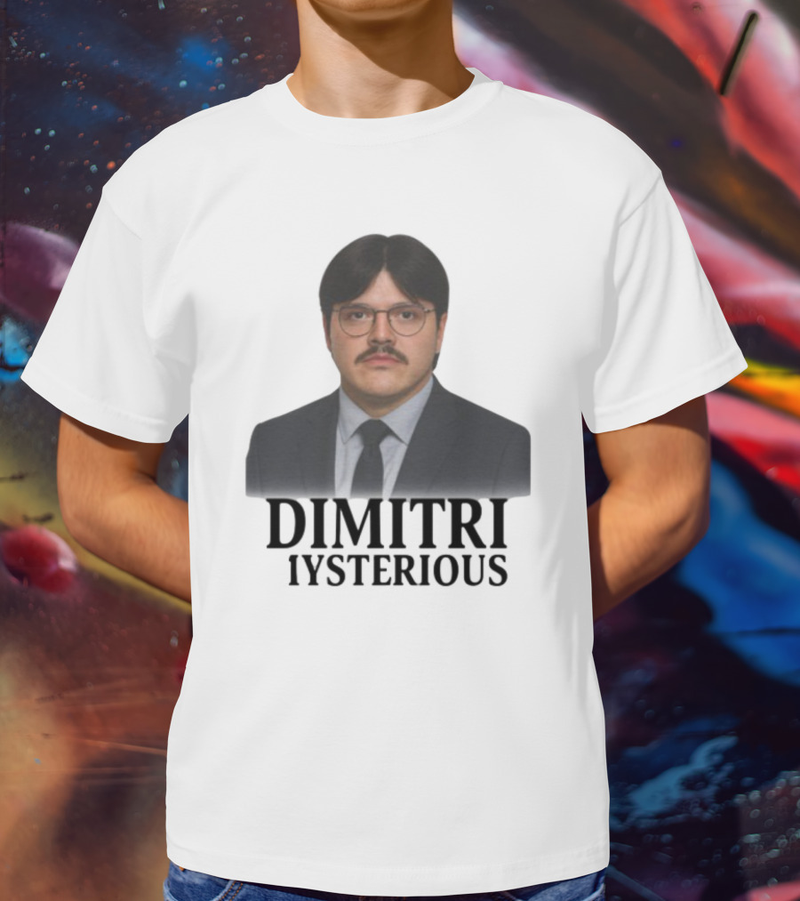 Dimitri Mysterious Suit Glasses Mustache T-Shirt