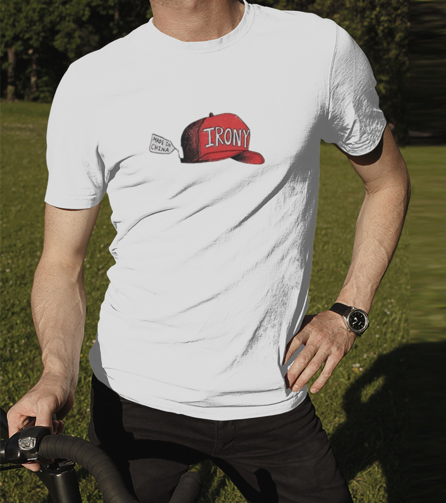 Irony Red Cap Made In China Hat T-Shirt