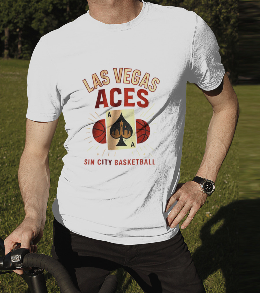 Las Vegas Aces Sin City Basketball Aces Card 2025 T-Shirt
