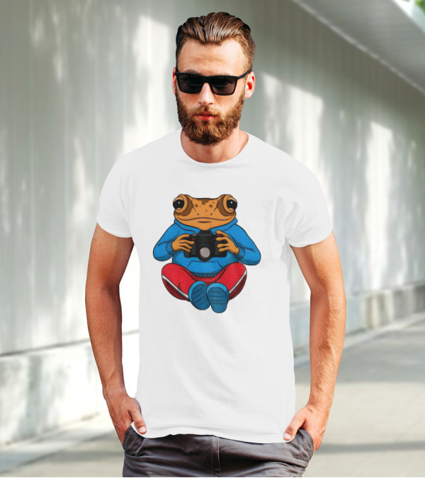 Bad Bunny Sapo Concho Frog With Camera Blue Red Pants T-Shirt