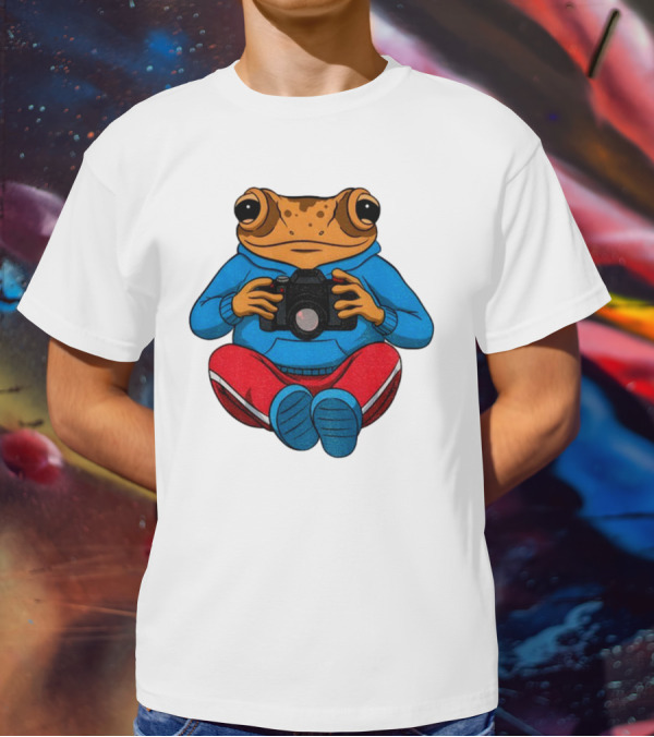 Bad Bunny Sapo Concho Frog With Camera Blue Red Pants T-Shirt