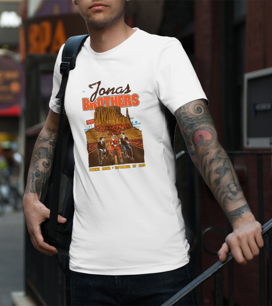 Jonas Brothers Phoenix Arena September 29 2025 Arizona Concert Cactus City Skyway T-Shirt