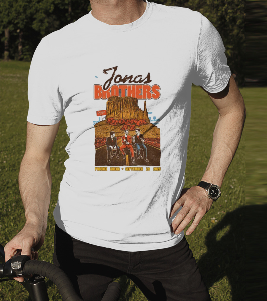 Jonas Brothers Phoenix Arena September 29 2025 Arizona Concert Cactus City Skyway T-Shirt
