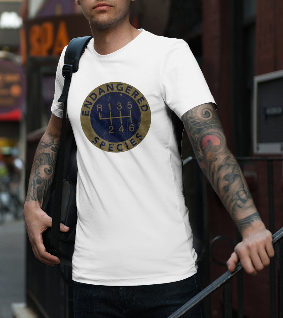 Endangered Species R 135246 Vintage Gear Shift Emblem T-Shirt
